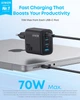 Мережевий зарядний пристрій Anker Charger 70W, 3xUSB-C, 1xUSB-A, Black (A121CG11) - зображення 2