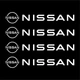Наклейки на ручки Nissan 9,1*1,5 белый - изображение 2