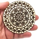 Набор подставок под чашку из дерева "Мандала (Mandala)" 5 шт 9.5 см - изображение 5
