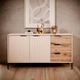 Буфет Maraline Nordic Ash matt black legs дводверний з шухлядами 153,1 см, 13780 - изображение 1
