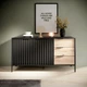 Буфет Maraline Nordic Black matt with ash black legs дводверний з шухлядами 153,1 см, 13781 - изображение 1