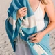 Полотенце‑пештемаль хлопок LoveYouHome 100х180 см бирюзовое (ly60184) - изображение 5