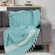 Полотенце‑пештемаль хлопок LoveYouHome 100х180 см мятное (ly60187) - изображение 7