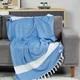 Полотенце‑пештемаль хлопок LoveYouHome 100х180 см синее (ly60190) - изображение 9