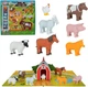 Zestaw zabawek magnetycznych MalBlo Magnetic Mini Zwierzęta z gospodarstwa MAL 62333 (755828623336) - obraz 1