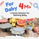 Силиконовый ниблер для детского питания с контейнером для заморозки на 7 порций, серый WeSweet - изображение 2