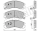 Комплект гальмівних колодок METELLI 22-0134-0 Metelli 22-0134-0 Mitsubishi Pajero, Galant, Outlander, L200, Lancer; Peugeot 308 1620368480, 4605A562, 4605A717 - изображение 2