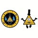 Набір металевих емальованих значків Гравіті Фолз (Gravity Falls), 2 шт - зображення 1