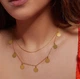 Колье с монетами Ensenial, золотистое, 40+5 см - изображение 5