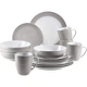 Набор посуды MÄSER 931566 Kitchen Time II на 4 персоны, комбинированный сервиз 16 шт. бежевого цвета с едва заметным узором, фарфор - изображение 1