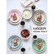 Набор посуды MÄSER 931566 Kitchen Time II на 4 персоны, комбинированный сервиз 16 шт. бежевого цвета с едва заметным узором, фарфор - изображение 2