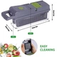 Овощерезка Nicer Dicer RD-2281 – мультислайсер 25 в 1, терка з контейнером, нержавіюча сталь - зображення 6