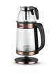 Электрочайник Hoffmans HM-7827 1800W • Стеклянный чайник с заварником 2,2 л + 0,5 л - изображение 1