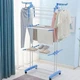 Сушилка для белья Garment Rack складная вертикальная, 15 кг, белая/серебристая - изображение 1