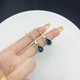 Довгі сережки з кристалами у формі краплі CrystalBlos, 40 мм, золотисті - зображення 4