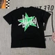 Футболка Stussy Star черная с принтом из хлопка унисекс оверсайз оригинал 2020-х стиль хип-хоп S Чорна (2586948029) - зображення 1