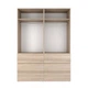 Шкаф распашной комбинированный с антресолью №10 Art in Head Light 1600х2600х500 Дуб Сонома светлая (A2LTK01013000000) - изображение 2