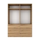 Шафа розпашна комбінована з антресоллю №10 Art in Head Light 1600х2600х500 Дуб Евок прибережний (A2LTK01010000000) - зображення 2