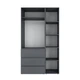 Шкаф распашной комбинированный с антресолью №2 Art in Head Light 1200х2600х500 Графит серый (A2LTK027000000) - изображение 2