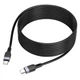 Кабель HOCO X109 Energy USB Type-C to USB Type-C 60W, силіконовий кабель для швидкої зарядки та передачі даних, 3 м, чорний - зображення 3
