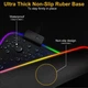 Ігровий килимок для миші та клавіатури RGB 70×30 см з підсвіткою, великий LED mouse pad, нековзка основа - зображення 4