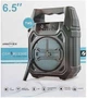 Портативная Bluetooth колонка GTS-1283 с проводным микрофоном, динамик 6.5", FM-радио, microSD, дисплей, аккумулятор 1500 мА·ч, черная - изображение 3