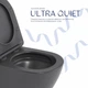 Унітаз підвісний Qtap Robin Ultra Quiet 520×365×340 мм, Anthracite, із сидінням Slim Duroplast / Soft-close / Quick Release - зображення 5