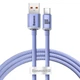 Зарядний кабель Baseus Crystal Shine Series Type-C 100W 1.2m Purple (CAJY000405) - зображення 1