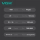 Електробритва VGR V-640S шейвер, подвійне лезо, 9000 RPM, LED Display - зображення 3
