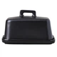 Масленка с крышкой, фарфор, 17 x 12 x 11 см, 850 мл Maxwell & Williams EPICURIOUS black - изображение 1