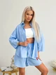 Костюм Podolyanka із натурального льону блакитний 48-52 (Арт. 0590BT) - зображення 7