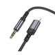 Аудіокабель BOROFONE BL24 iP to 3.5mm male, nylon braid, 1m, Metal Grey - изображение 3