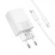 Мережевий зарядний пристрійз кабелем BOROFONE BAS75A Source single port PD30W charger set (C to iP) (EU) White - зображення 4