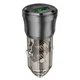Автомобільний зарядний пристрій BOROFONE BZ25 Journey PD38W(1C1A) car charger Transparent Black - зображення 4