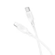 Кабель BOROFONE BX113 Lenny PD silicone charging data cable iP (L=1M) White - зображення 1