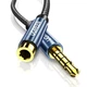 Аудіокабель ugreen AV118 3.5mm Male to 3.5mm Female, nylon braid, 2m Чорний - изображение 3