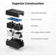 Сплітер UGREEN NW114 RJ45 Network Keystone Jack Inline Coupler Female to Female 1pcs (Black)(UGR-20390) - изображение 5