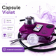 Кальян Yahya Capsule Violet Яхья Капсул мобильный 6,5 см высотой акрил с LED подсветкой и полной комплектацией фиолетовый - изображение 2