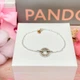 Срібний браслет Пандора Pandora двоколірний з паве 18 (582741C01) - зображення 6