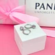 Серебряные серьги Pandora Пандора с блестящими сердцами 291445C01 - изображение 3