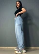 Джинси жіночі Liuzin 3110-3119 baggy comfort банани рвані стрейчеві 29 блакитні - зображення 3