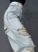 Джинси жіночі Its Basic 2952-1-12 skater jeans широкі рвані 36 блакитні - зображення 2