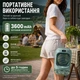 Міні-кондиціонер XO MF76 – портативний вентилятор, охолоджувач та зволожувач повітря з LED-підсвічуванням, 3 швидкості, акумулятор 3600 мАг + USB Type-C, резервуар 280 мл, зелений - зображення 2