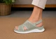 Жіночі босоніжки прошиті натуральна шкіра з перфорацією DJUS SHOES Оливковий 38 розмір (24 см.) - изображение 4