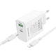 Мережевий зарядний пристрій з кабелем BOROFONE BA106A Stellar PD20W+QC3.0 charger set (C to iP) (EU) White - зображення 3
