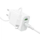 Мережевий зарядний пристрій з кабелем BOROFONE BA106A Stellar PD20W+QC3.0 charger set (C to iP) (EU) White - зображення 4