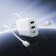 Мережевий зарядний пристрій з кабелем BOROFONE BA105A Stellar three-port charger set (Micro) (EU) White - зображення 9