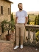 Мужские штаны чинос C&A Slim Fit, р. 50, бежевые - изображение 1