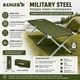 Туристическая раскладушка Ranger Military Steel — походная кровать для отдыха и кемпинга RA5518 - изображение 7