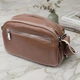 Модная сумка на каждый день с двумя отделениями из натуральной кожи Vintage 22596 Коричневый - изображение 4